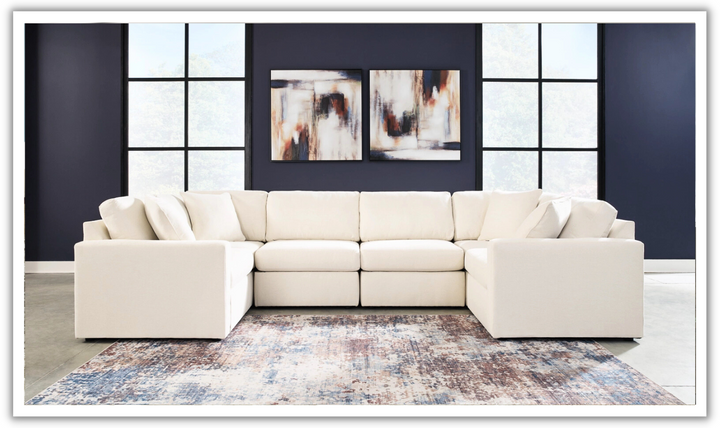 Modern Heritage Modmax Fabric Sectional Sofa with Throw pillows