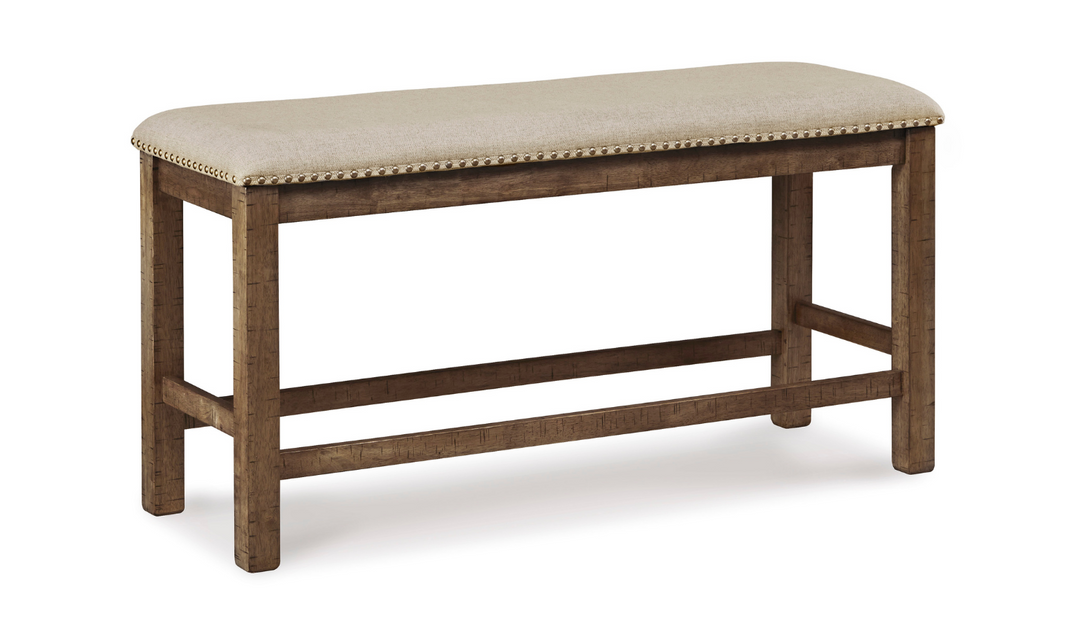 Modern Heritage Moriville Rectangular Wooden Bench in Brown