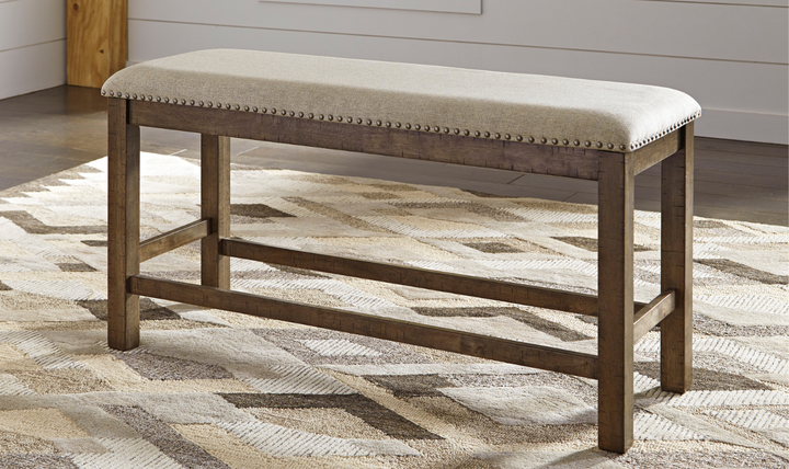 Modern Heritage Moriville Rectangular Wooden Bench in Brown