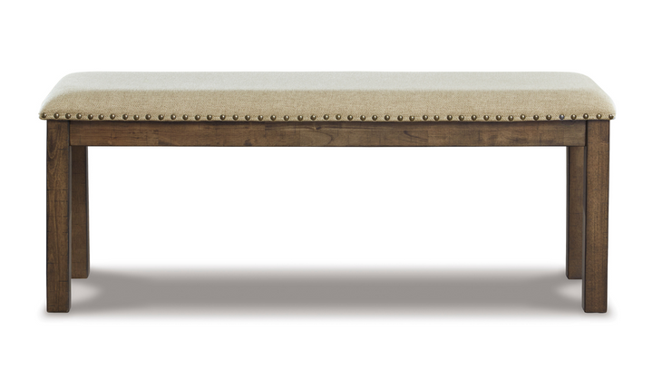 Modern Heritage Moriville Rectangular Wooden Bench in Brown