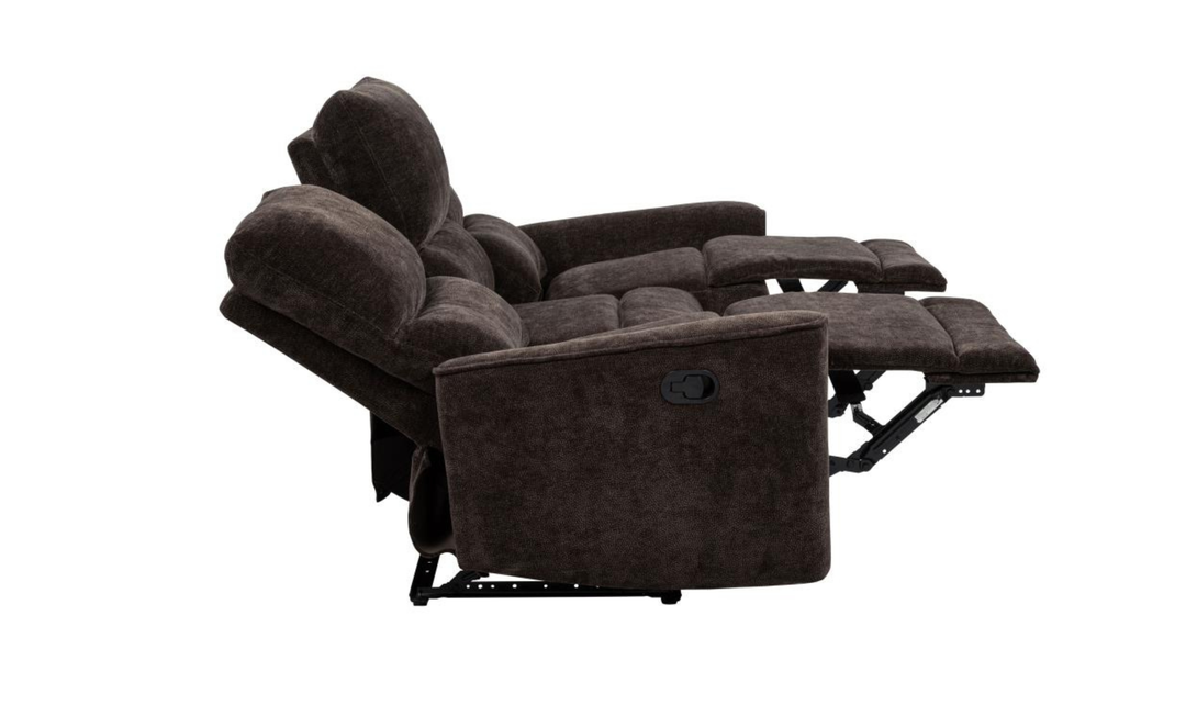 Modern Heritage Navarro Chenille Fabric Manual Reclining Sofa