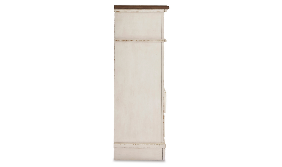 Modern Heritage Realyn 5 Drawer Wooden Chest in Ivory