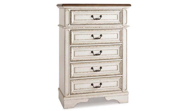 Modern Heritage Realyn 5 Drawer Wooden Chest in Ivory