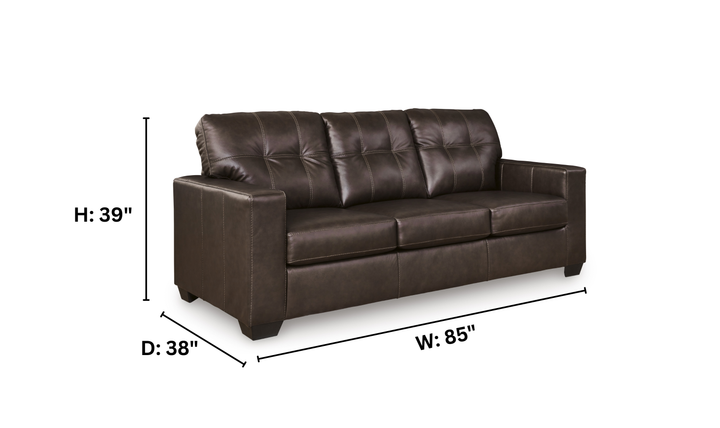 Modern Heritage Santorine 3-Seater Leather Sofa with Track Arms