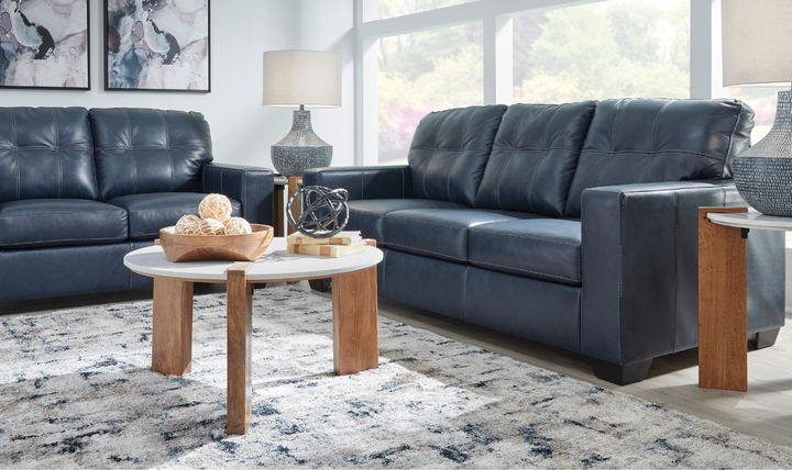 Modern Heritage Santorine Tufted Leather Queen Sleeper Sofa
