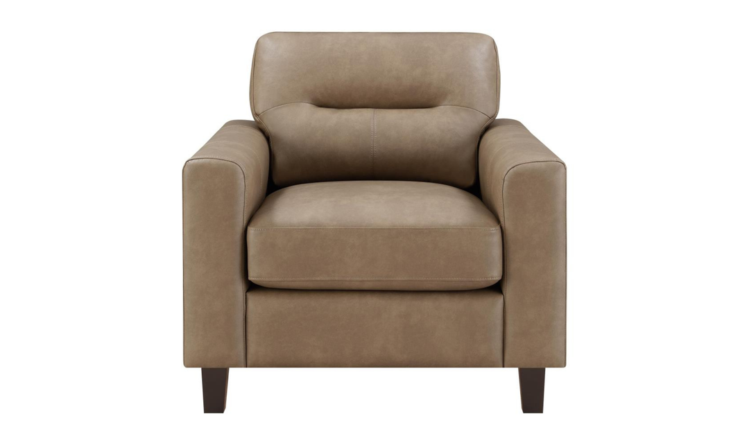 Modern Heritage Scotland Faux Leather Chair With Track Arms-Jennifer