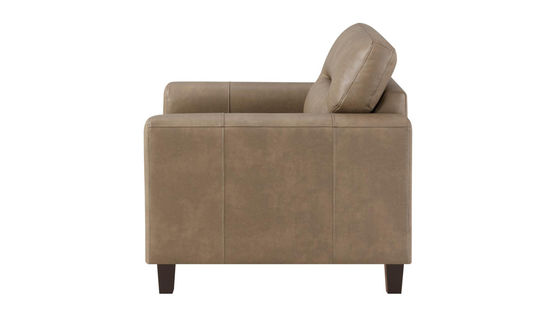 Modern Heritage Scotland Faux Leather Chair With Track Arms-Jennifer