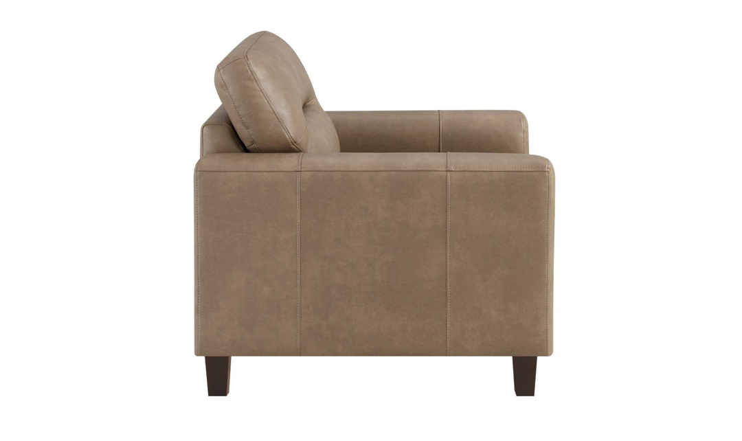 Modern Heritage Scotland Faux Leather Chair With Track Arms-Jennifer