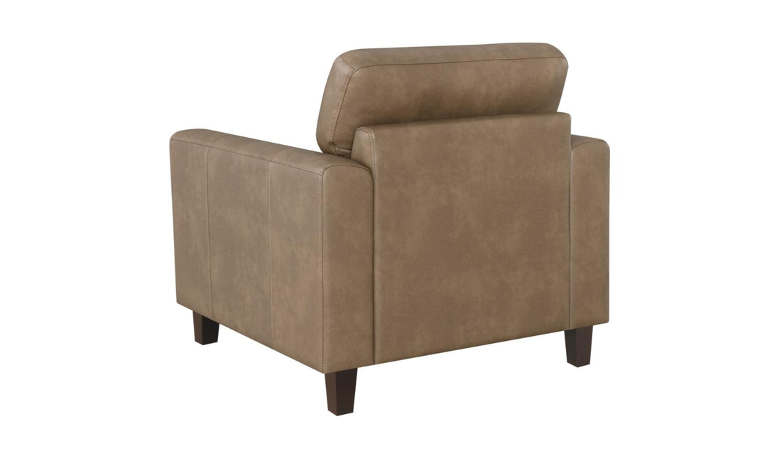 Modern Heritage Scotland Faux Leather Chair With Track Arms-Jennifer