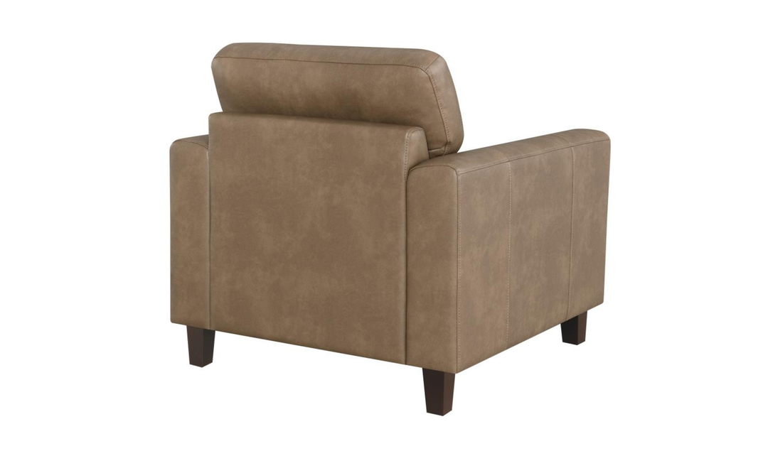 Modern Heritage Scotland Faux Leather Chair With Track Arms-Jennifer