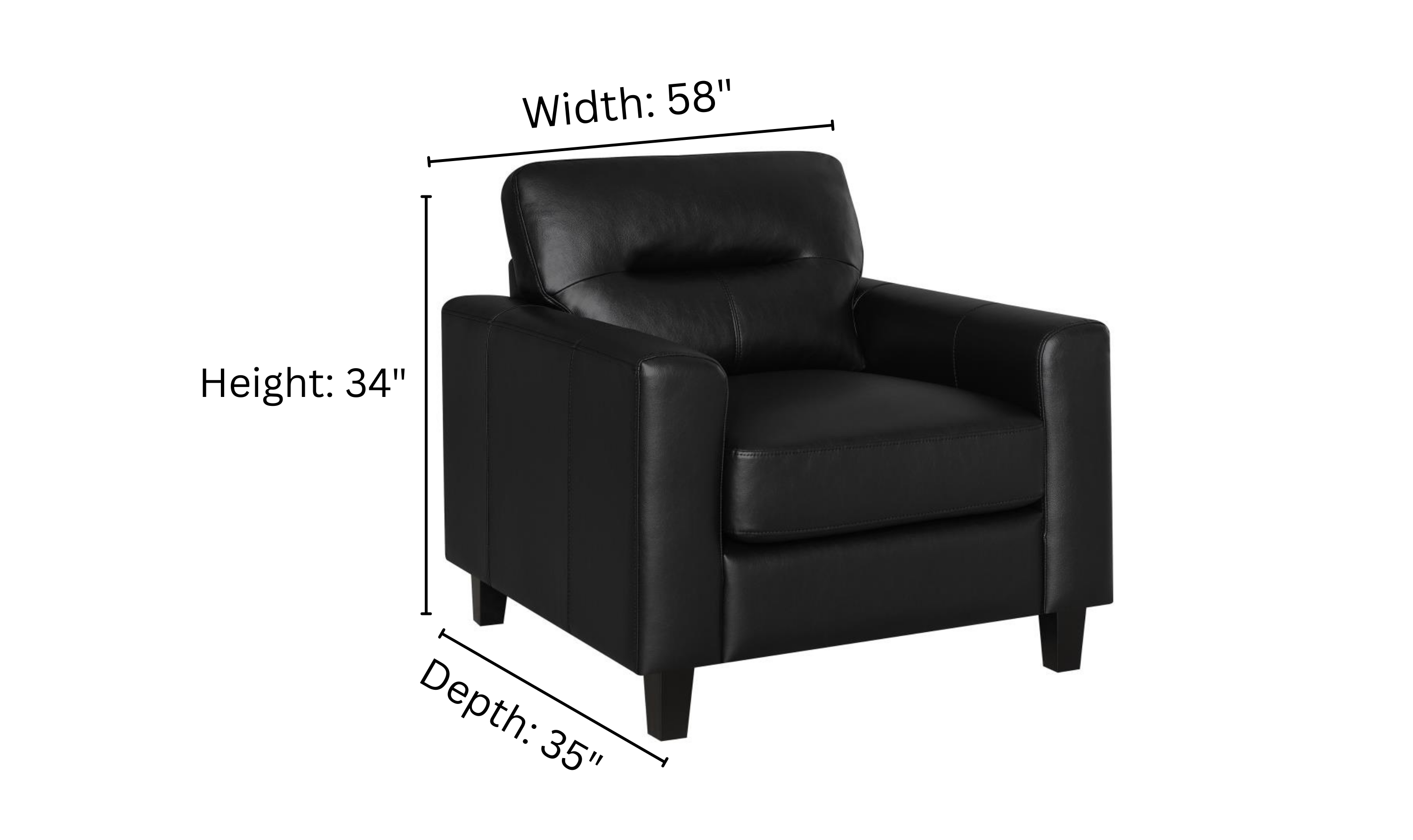 Modern Heritage Scotland Faux Leather Living Room Set