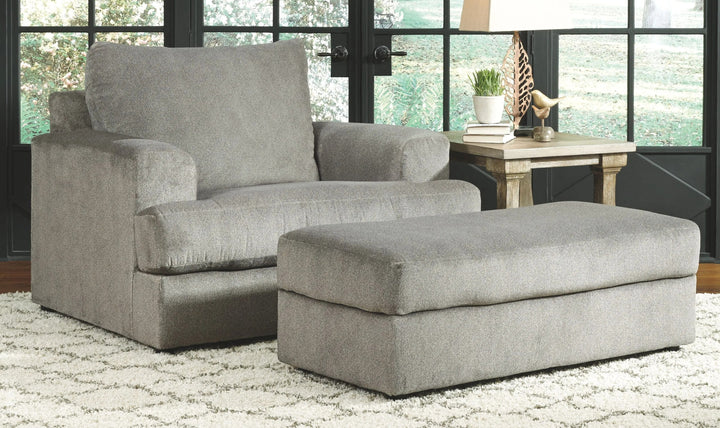 Modern Heritage Soletren Firmly Cushioned Fabric Oversized Ottoman-Jennifer Furniture