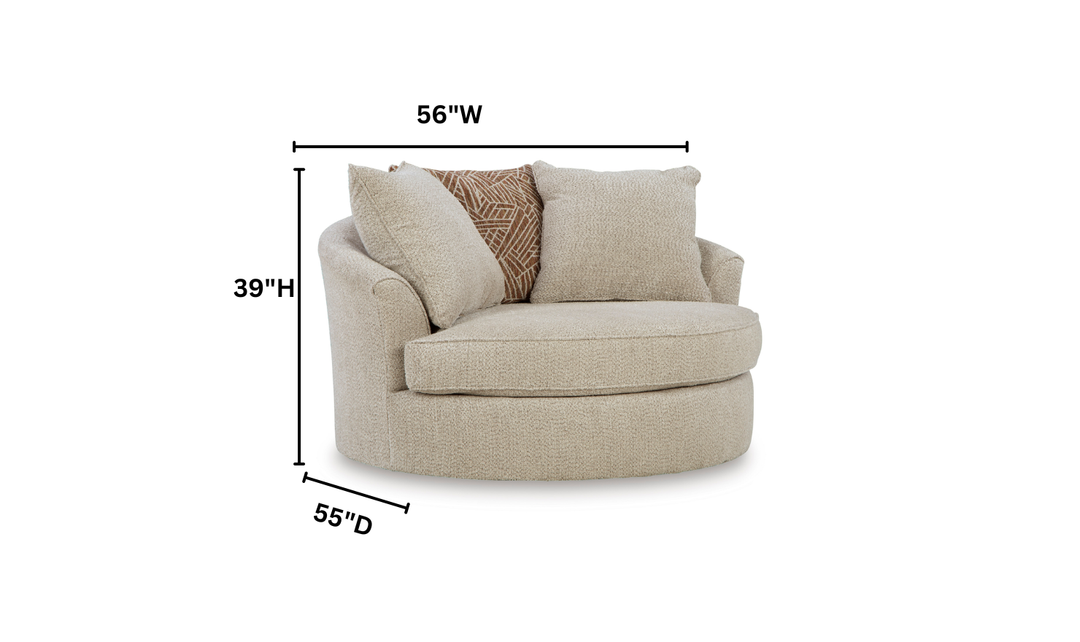 Modern Heritage Steelwater Retreat Oversized Swivel Accent Chair