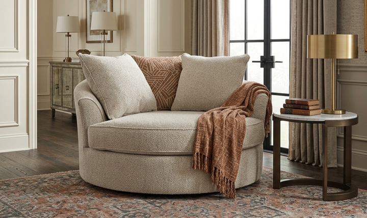Modern Heritage Steelwater Retreat Oversized Swivel Accent Chair