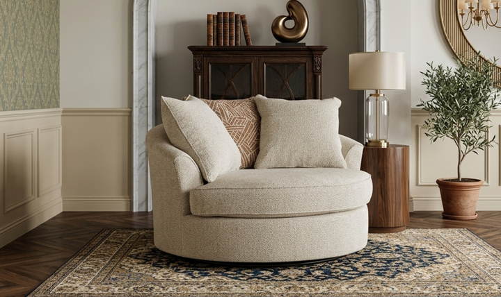 Modern Heritage Steelwater Retreat Oversized Swivel Accent Chair