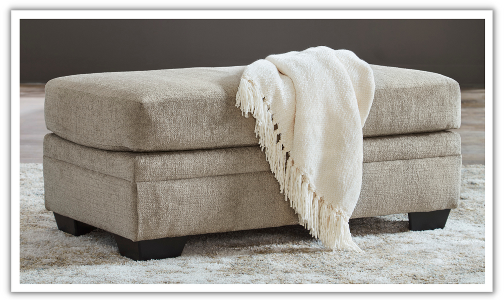 Modern Heritage Stonemeade Firmly cushioned Fabric Ottoman-jennifer furniture
