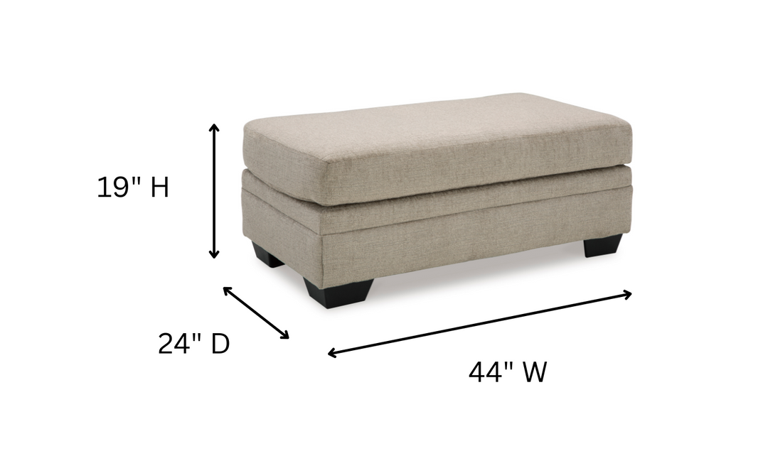 Modern Heritage Stonemeade Firmly cushioned Fabric Ottoman-jennifer furniture