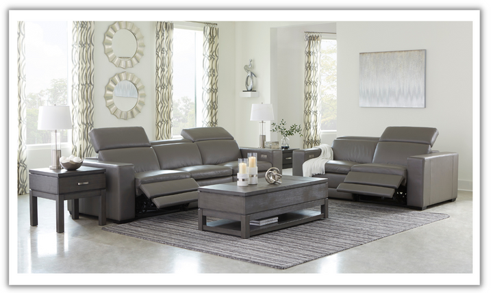 Modern Heritage Texline 2 Piece Leather Recliner Living Room Set