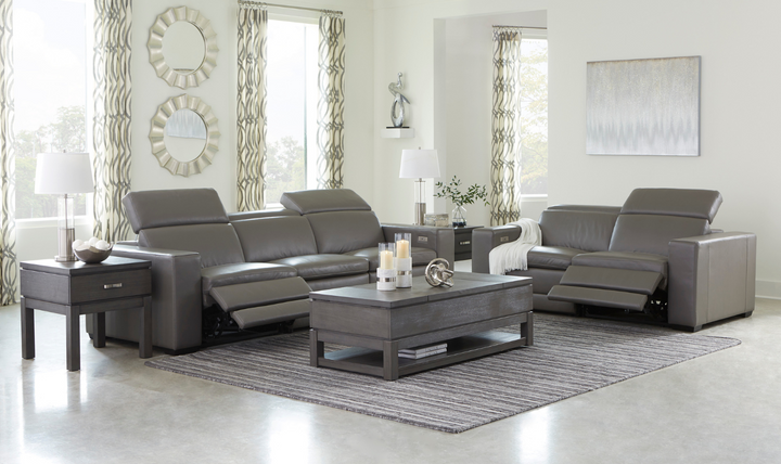 Modern Heritage Texline 2 Piece Leather Recliner Living Room Set
