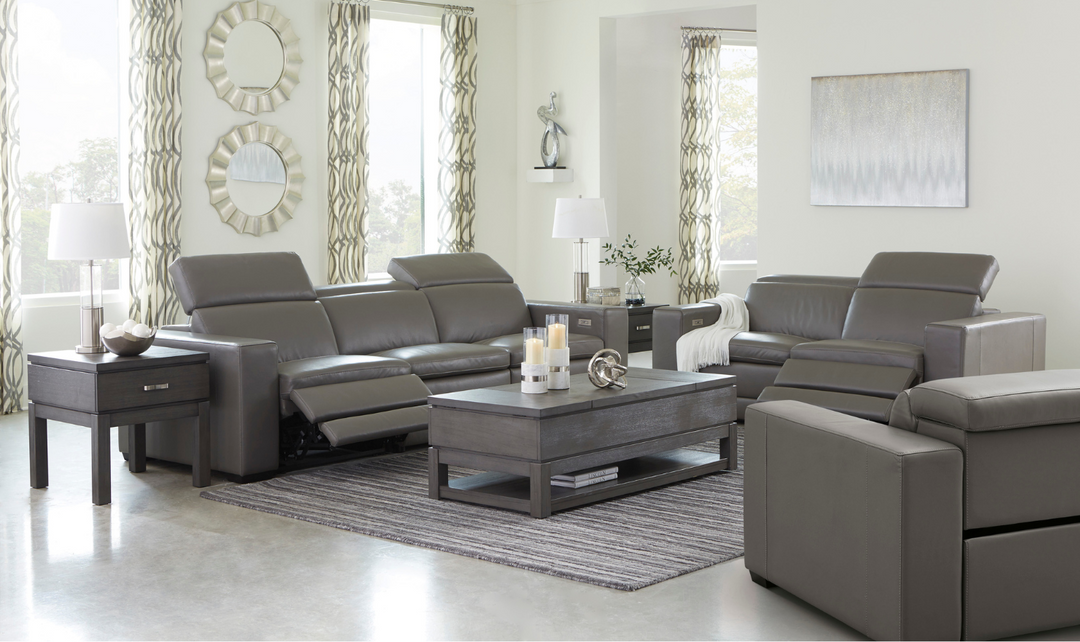 Modern Heritage Texline 2 Piece Leather Recliner Living Room Set