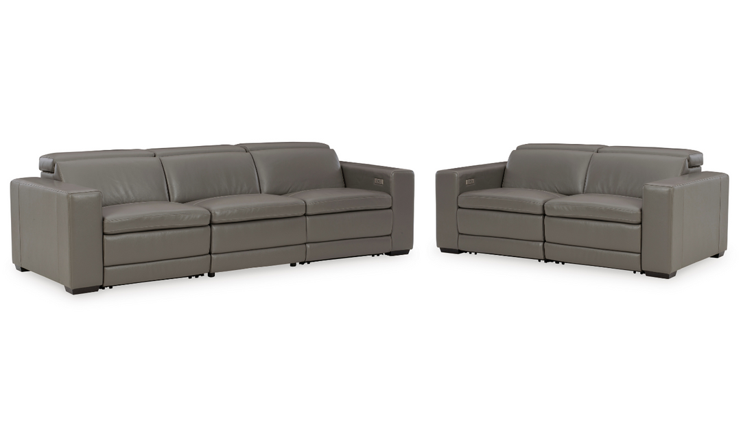 Modern Heritage Texline 2 Piece Leather Recliner Living Room Set