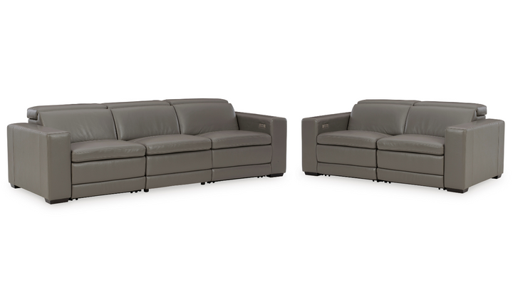 Modern Heritage Texline 2 Piece Leather Recliner Living Room Set