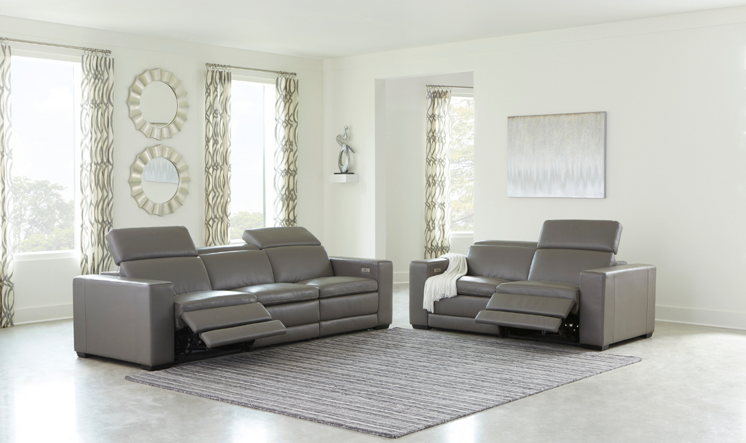 Modern Heritage Texline 2 Piece Leather Recliner Living Room Set