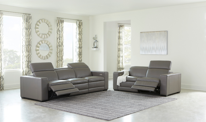 Modern Heritage Texline 2 Piece Leather Recliner Living Room Set
