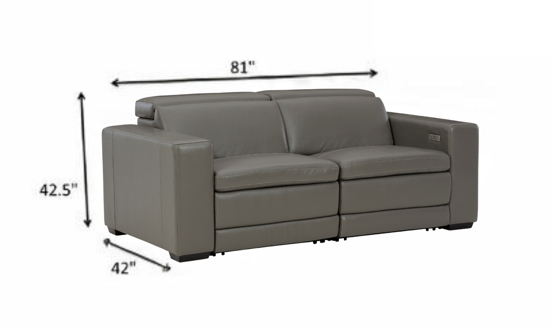 Modern Heritage Texline Leather Power Reclining Loveseat-Jennifer Furniture