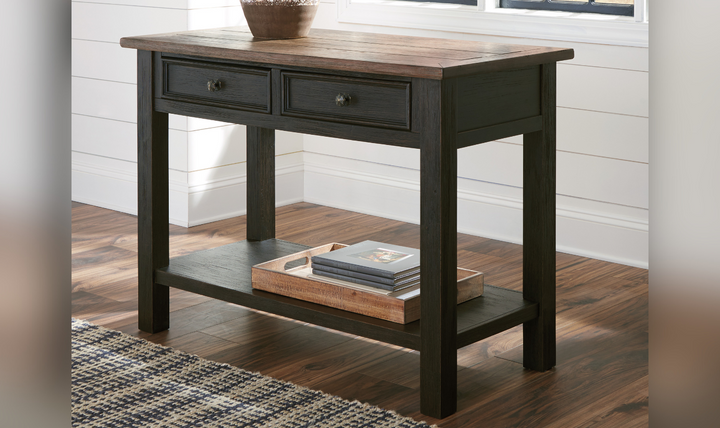 Modern Heritage Tyler Creek 2-Drawer Accent Table in Brown