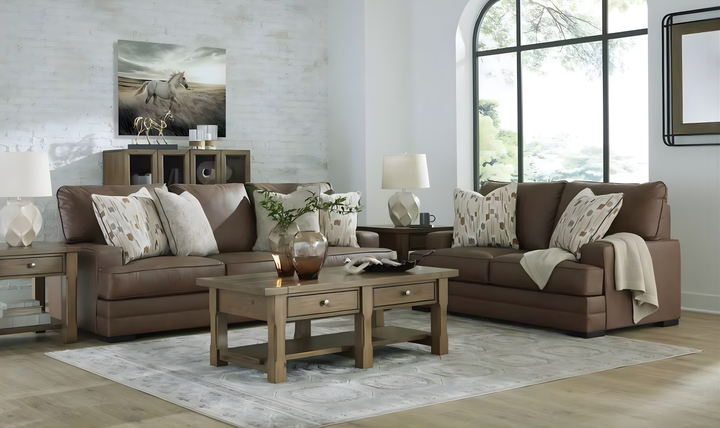 Modern Heritage VillaCourt Leather Sofa-jennifer