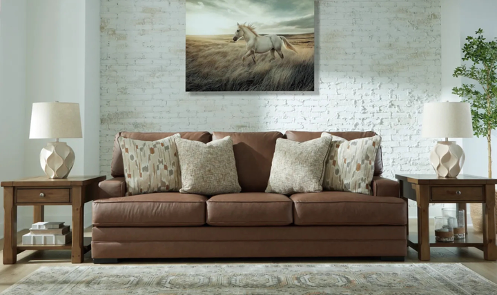 Modern Heritage VillaCourt Leather Sofa
