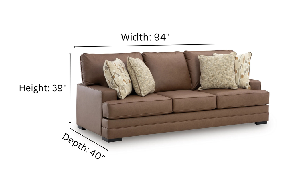 Modern Heritage VillaCourt Leather Sofa