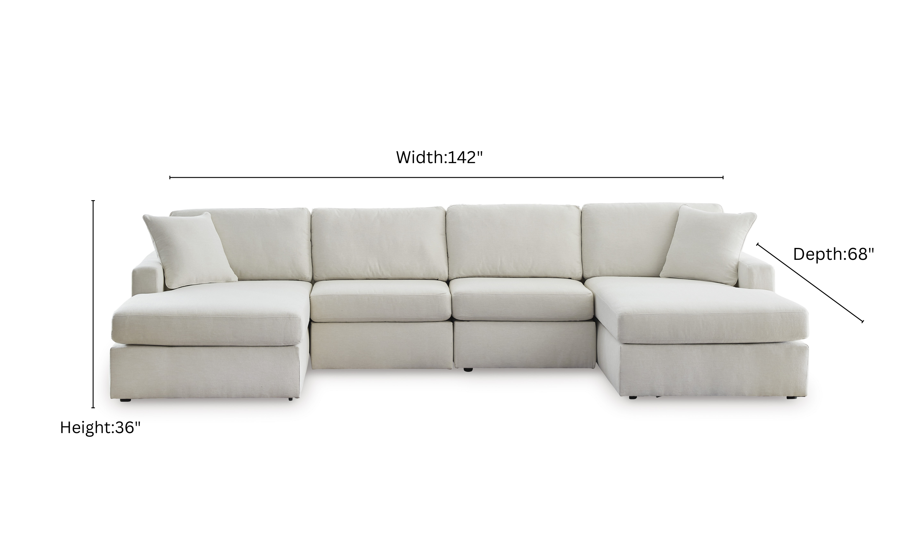Modmax 4-Piece Sectional with Chaise