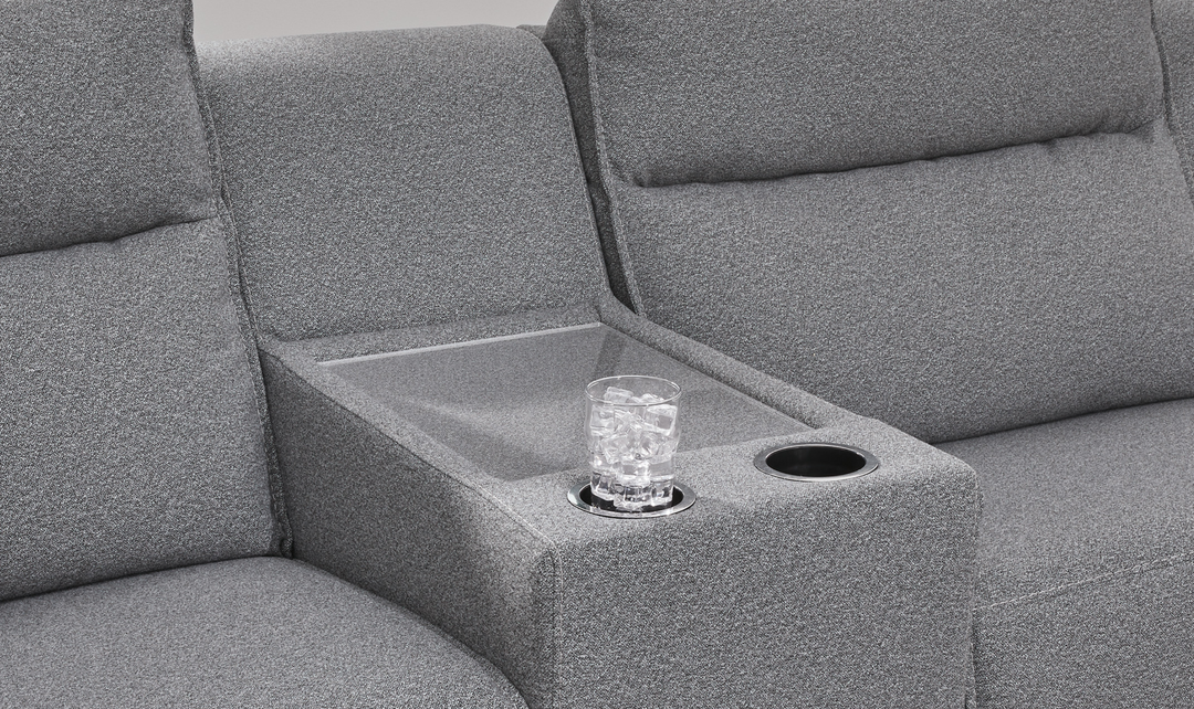 Modern Heritage Modmax II 6-Piece Reclining Sectional with Audio Console - Jennifer Furniture