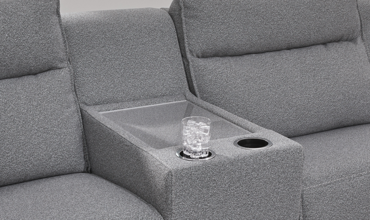 Modern Heritage Modmax II 6-Piece Reclining Sectional with Audio Console - Jennifer Furniture