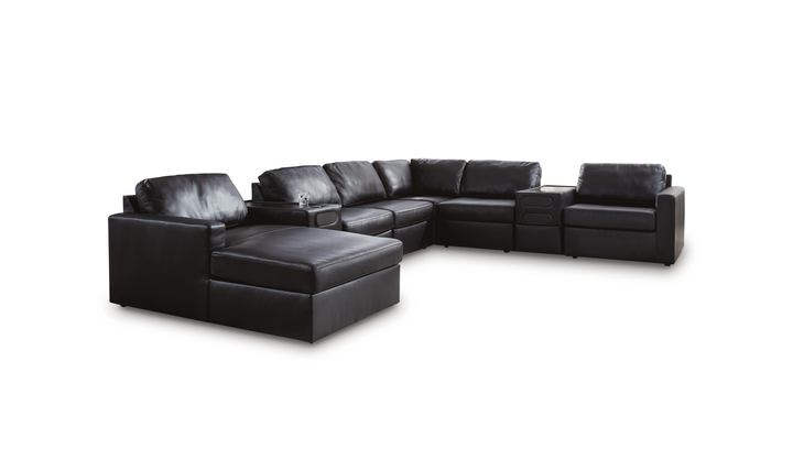 Modern Heritage Modmax II 8-Piece Sectional with Chaise and Storage Consoles - Jennifer Furniture