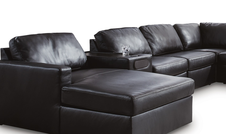 Modern Heritage Modmax II 8-Piece Sectional with Chaise and Storage Consoles - Jennifer Furniture