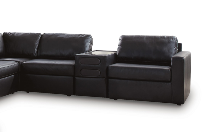 Modern Heritage Modmax II 8-Piece Sectional with Chaise and Storage Consoles - Jennifer Furniture