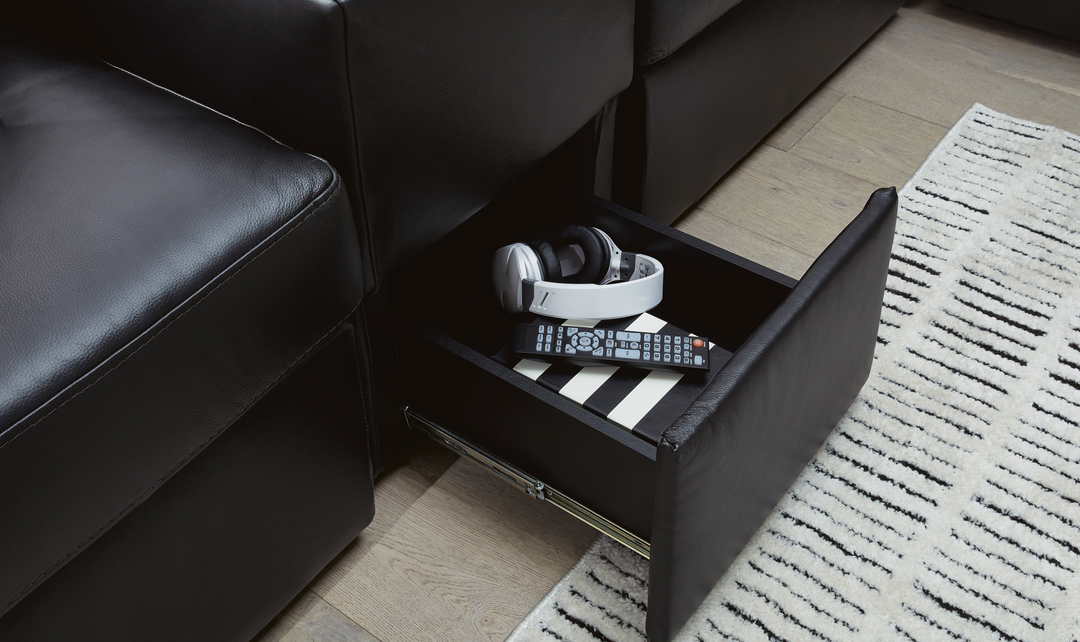 Modern Heritage Modmax II 8-Piece Sectional with Chaise and Storage Consoles - Jennifer Furniture