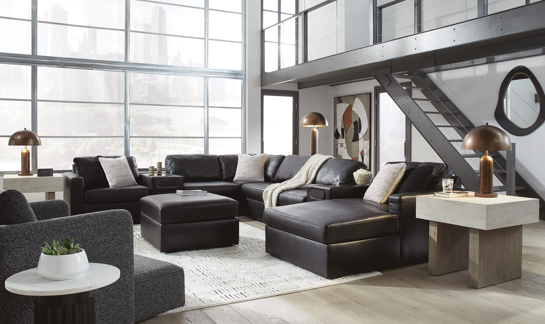 Modern Heritage Modmax II 8-Piece Sectional with Chaise and Storage Consoles - Jennifer Furniture