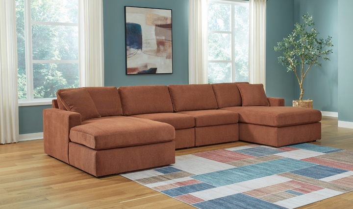 Modmax 4-Piece Sectional with Chaise in Spice
