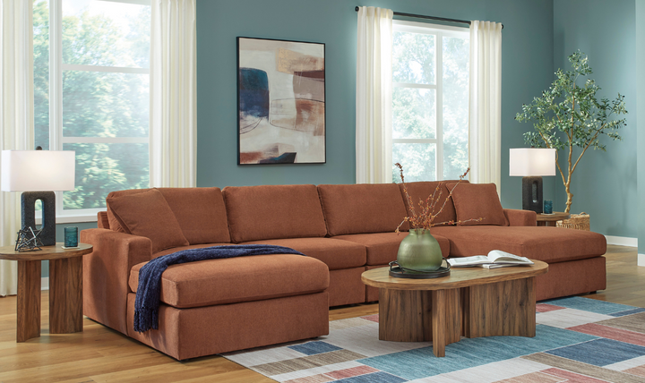 Modmax 4-Piece Sectional with Chaise in Spice
