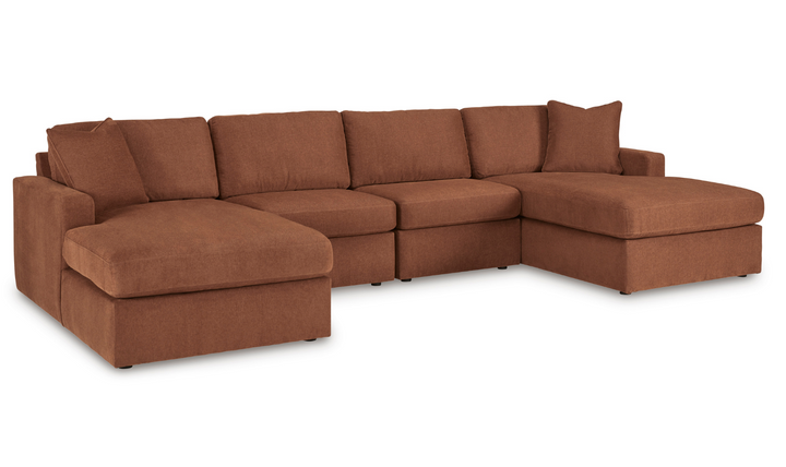 Modmax 4-Piece Sectional with Chaise in Spice