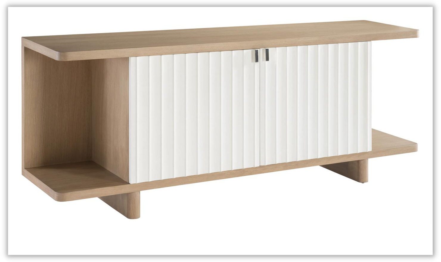 Modulum 2-Door Brown Wooden Sideboard in Sahara Finish