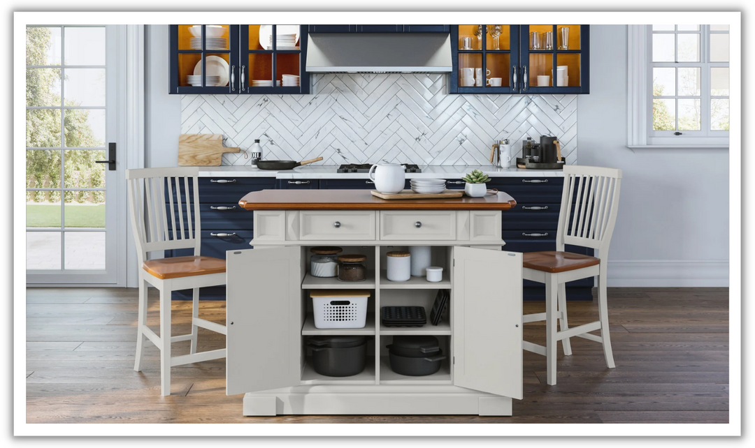 Montauk 3 Piece Kitchen Island Set 1 by homestyles-Jennifer Furniture