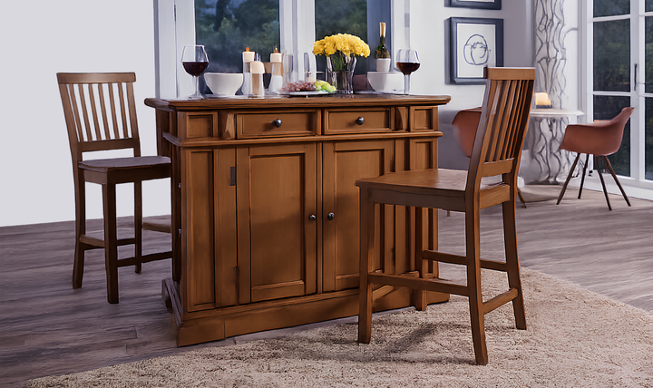 Montauk 3 Piece Kitchen Island 8  Set by homestyles