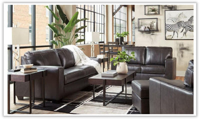  Morelos Leather Living Room Set
