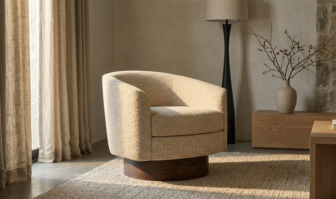 Bernhardt Camino Fabric Swivel Chair-Jennifer 