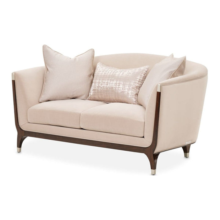 AICO Paris Chic Loveseat in Tiramisu Espresso